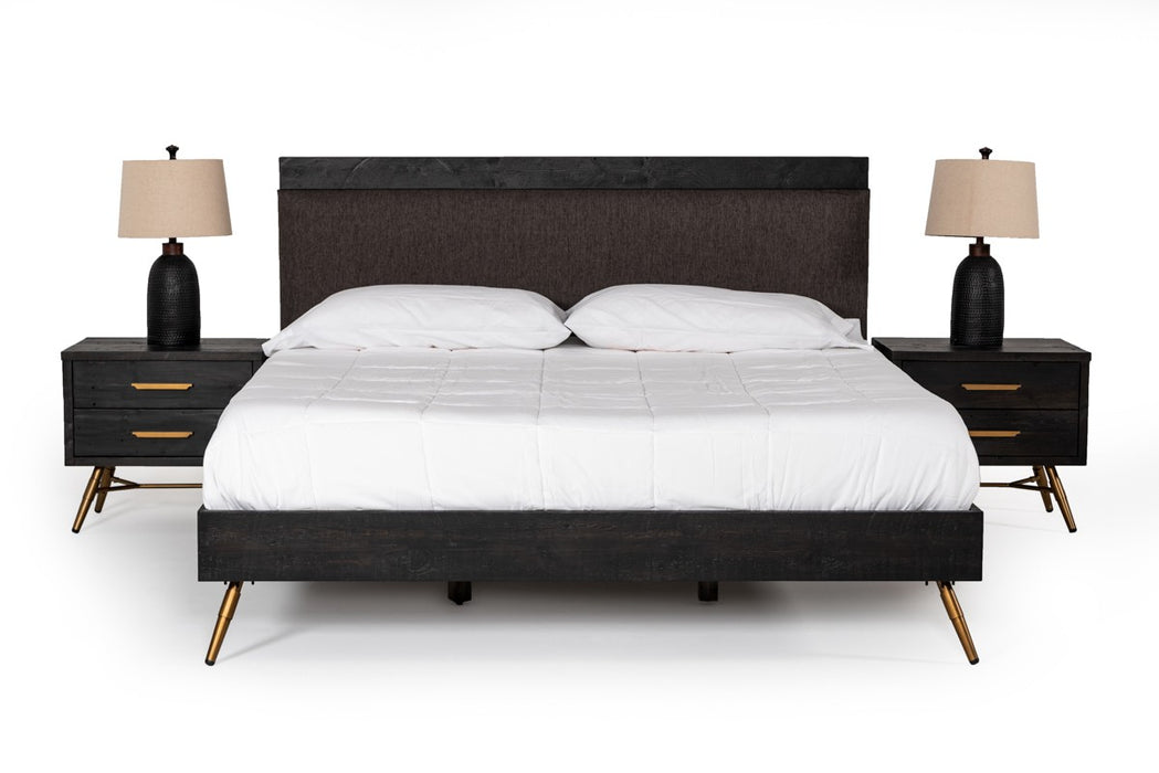 VIG Furniture - Nova Domus Tabitha Modern Dark Brown Recycled Pine Bed - VGWH180430-BED