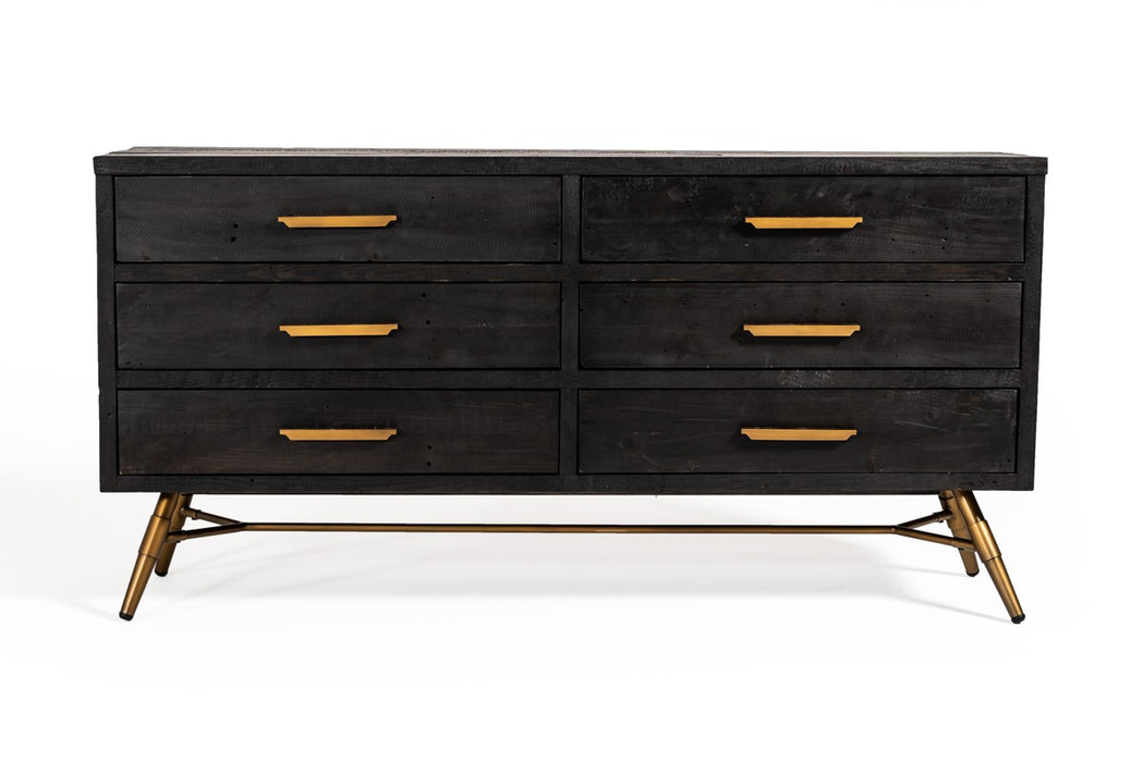 VIG Furniture - Modrest Tabitha Modern Dark Brown Recycled Pine Dresser - VGWH180430401