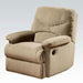 Acme Furniture - Arcadia Beige Microfiber Recliner Chair - 00626 - GreatFurnitureDeal