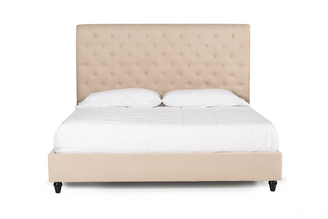 VIG Furniture - Modrest Garland Modern Beige Fabric Bed - VGJY-602-BGE