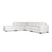 Nativa Interiors - Veranda Buttoned Modular L-Shaped Sectional Right Arm Facing 128" With Ottoman Off White - SEC-VRND-BTN-DP-AR1-5PC-PF-WHITE - GreatFurnitureDeal