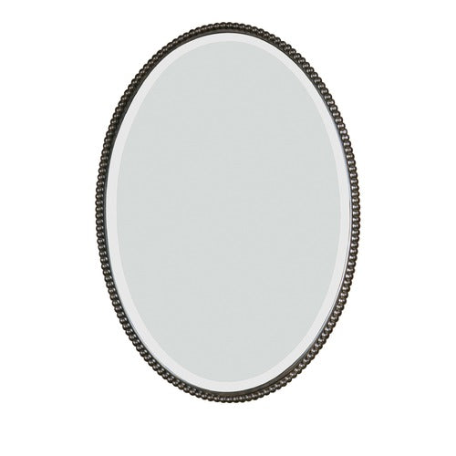 Uttermost - Sherise Beaded Oval Mirror in Distressed Bronze - 01101 B - GreatFurnitureDeal