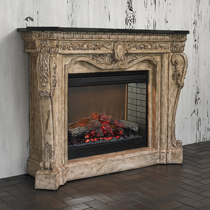 Ambella Home Collection - Floral Electric Fireplace - 01129-400-061