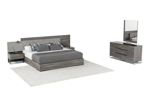 VIG Furniture - Nova Domus Enzo Italian Modern Grey Oak & Fabric Bedroom Set - VGACENZO-SET - GreatFurnitureDeal