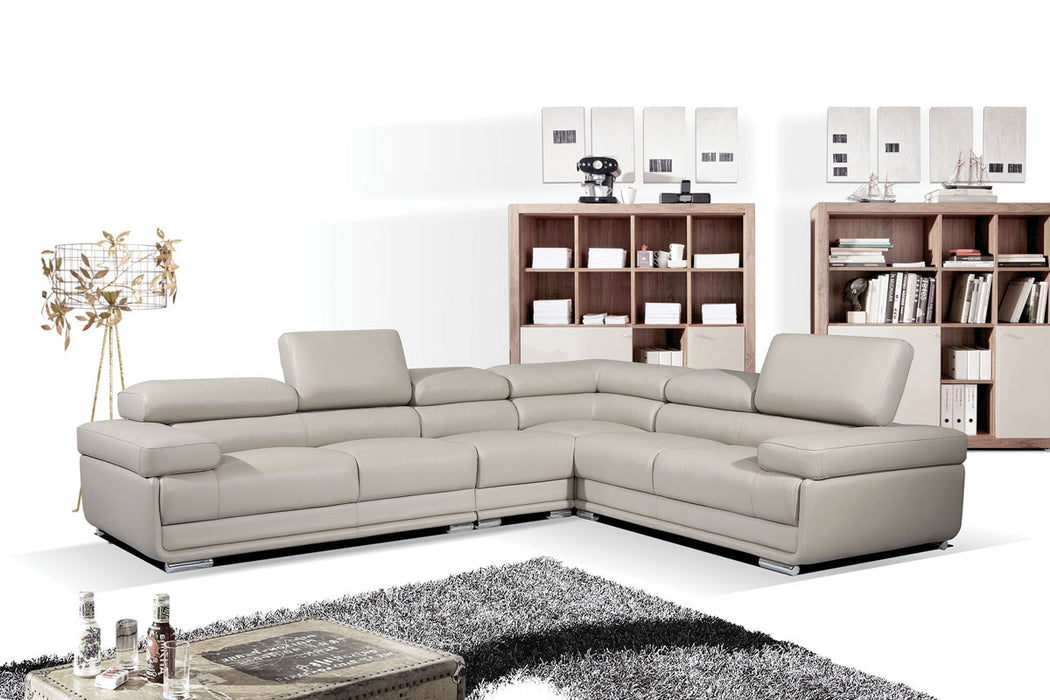 ESF Furniture - 2119 Sectional in Light Grey - 2119SECTIONAL