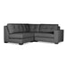 Nativa Interiors - Chester Buttoned Modular L-Shape Mini Sectional Right Arm Facing 90" Charcoal - SEC-CHST-BTN-DP-AR4-3PC-CHARCOAL - GreatFurnitureDeal