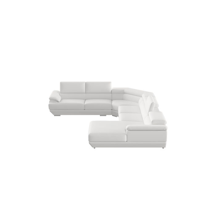 ESF Furniture - 430 Sectional in Pure White - 430LEFTPUREWHITE