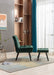 GFD Home - Modern Soft Velvet Fabric Material Large Width Accent Chair Leisure Chair Armchair TV Chair Bedroom Chair With Ottoman Black Legs For Indoor Home And Living Room,Dark Green - GreatFurnitureDeal