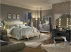 AICO Furniture - Hollywood Swank 7 Piece Queen Platform Bedroom Set in Creamy Pearl - 03000NQNUP3-14-7SET - GreatFurnitureDeal