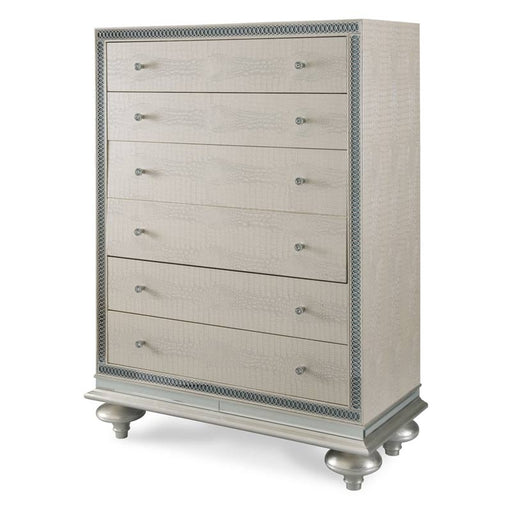 AICO Furniture - Hollywood Swank Upholstered Chest in Crystal Croc - 03070-09