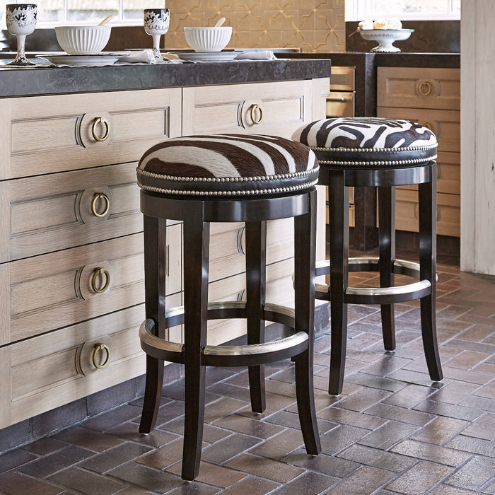 Ambella Home Collection - Zebrano Swivel Counter Stool - Backless - 03534-520-011 - GreatFurnitureDeal