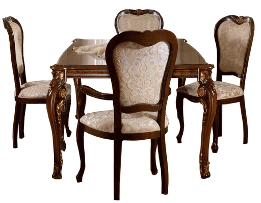 ESF Furniture - Donatello Dining Table 5 Piece Dining Room Set w/1ext- DONATELLOTABLE-5SET - GreatFurnitureDeal