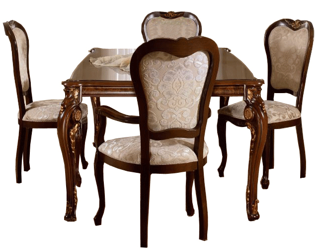 ESF Furniture - Donatello Dining Table 5 Piece Dining Room Set w/1ext- DONATELLOTABLE-5SET