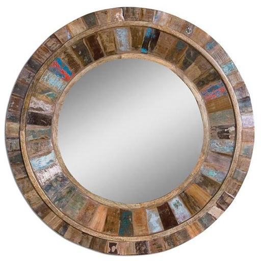 Uttermost - Jeremiah Round Wood Mirror - 04017 - GreatFurnitureDeal