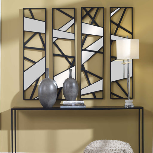 Uttermost - Looking Glass Mirrored Wall Decor, Set/4 - 04332 - GreatFurnitureDeal