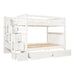 GFD Home - Full Over Full Bunk Bed with Shelves and 6 Storage Drawers, White(Old SKU：LP000046AAK) - GreatFurnitureDeal