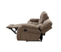 GFD Home - Ohio Manual Recliner 3Pc Living Room Set Made With Chenille Upholstery in Brown - GreatFurnitureDeal