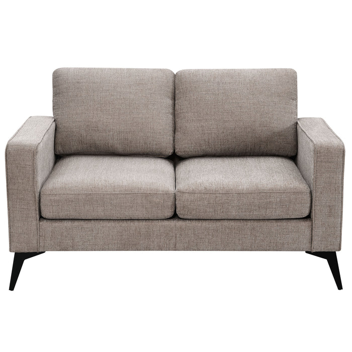 GFD Home -[VIDEO provided] [New]Modern 3-Piece Sofa Sets with Sturdy Metal Legs,Chenille Upholstered Couches Sets Including 3-Seat Sofa, Loveseat and Single Chair for Living Room Furniture Set (1+2+3 Seat) - GreatFurnitureDeal