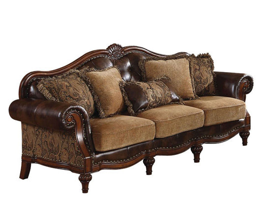 Acme Furniture - Dreena Sofa w-5 Pillows in Brown - 05495