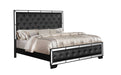 GFD Home - Madison Queen 5-N Pc Upholstery Bedroom Set Made With Wood in Black - GreatFurnitureDeal