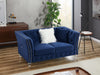 GFD Home - L8085B Two-seat + three-seat sofa navy blue - GreatFurnitureDeal