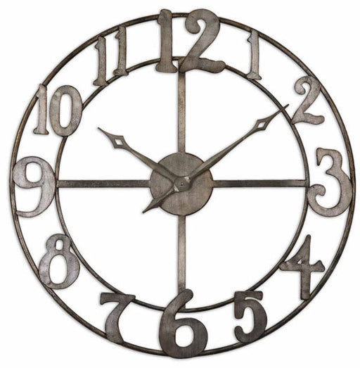 Uttermost - Delevan 32" Metal Wall Clock - 06681 - GreatFurnitureDeal