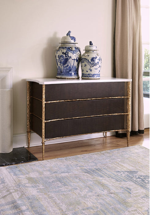 Ambella Home Collection - Chiseled Chest - Walnut - Gold - 06813-830-001