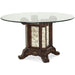 AICO Furniture - Platine de Royale 54 inch Round Pedestal Glass Top Table - 09001-GL54TE-229 - GreatFurnitureDeal