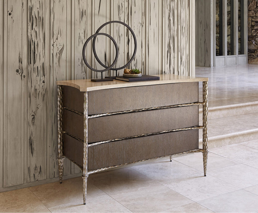 Ambella Home Collection - Chiseled Chest - Driftwood - Ant. Silver - 09133-830-001