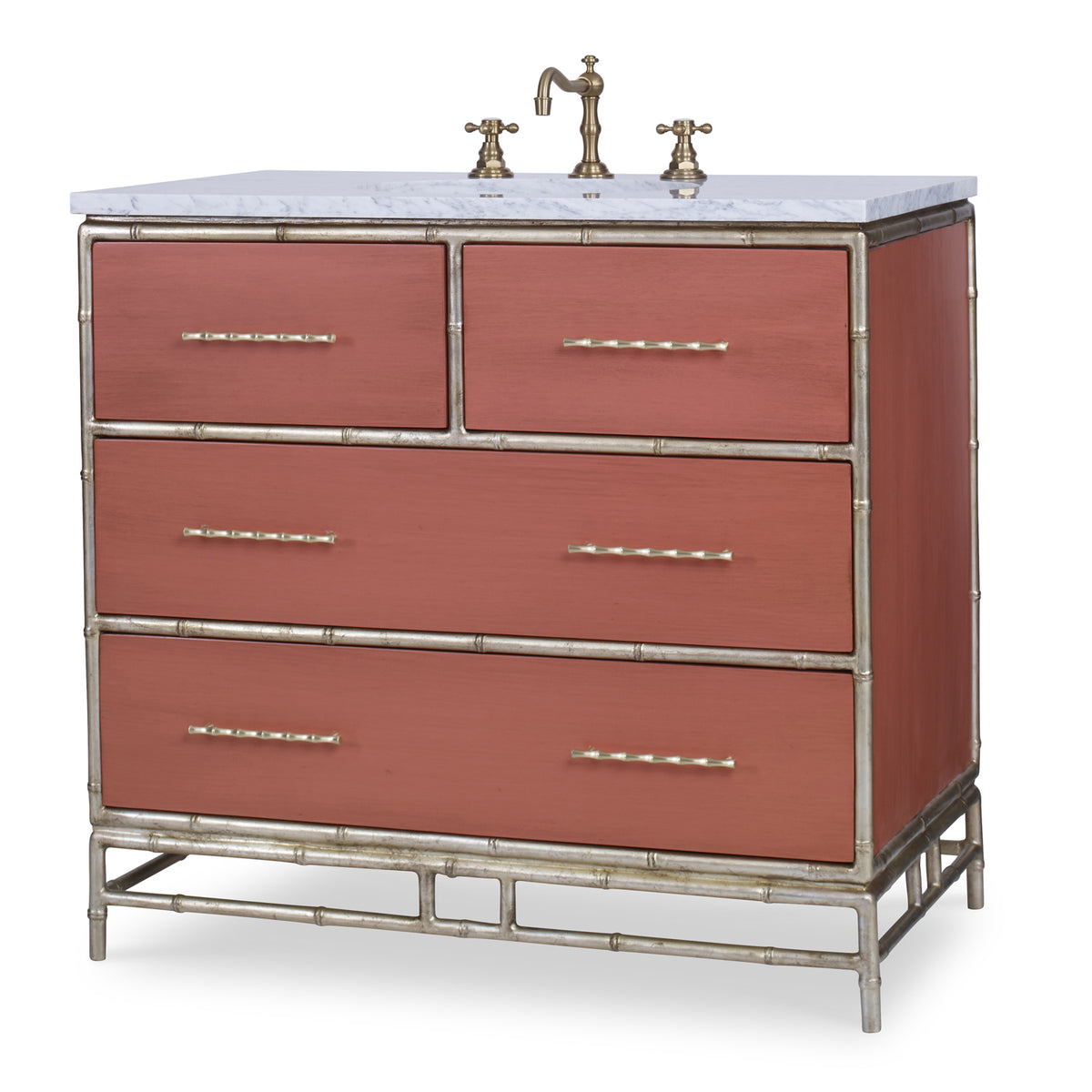 Ambella Home Collection Chinoiserie Sink Chest Coral 091751103