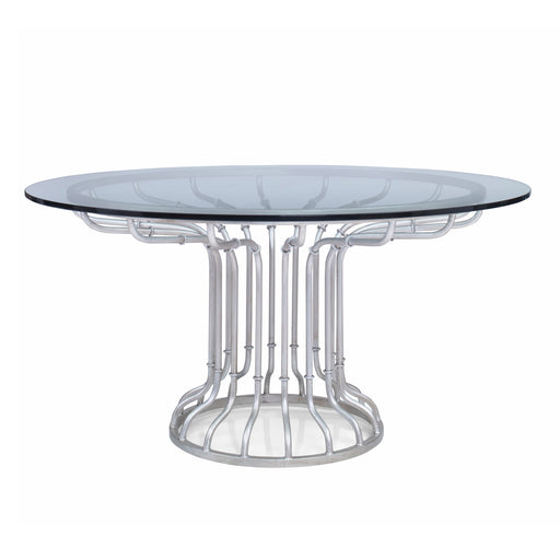 Ambella Home Collection - Café Dining Table Base - Antique Silver - 09210-640-024 - GreatFurnitureDeal