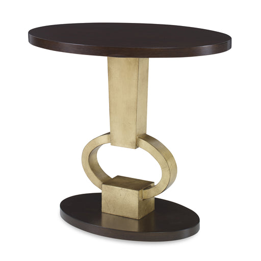 Ambella Home Collection - Vision Accent Table - Walnut / Gold Leaf - 09216-900-001