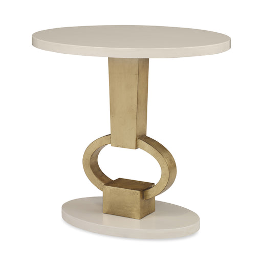 Ambella Home Collection - Vision Accent Table - Linen / Gold Leaf - 09216-900-010