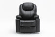 GFD Home - Leather Electric Lift Recliner for the Elderly with Massage and Heat, Power Lift Chair, with Breathable microporous Leather, USB Ports, 2 Cup Holders, Sofa suitable for living room&bed room, Black - GreatFurnitureDeal