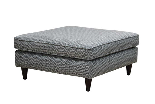 Southern Home Furnishings - Durango Pewter Cocktail Ottoman in White Grey - 170 Nimbus Glass Square Cocktail Ottoman - GreatFurnitureDeal