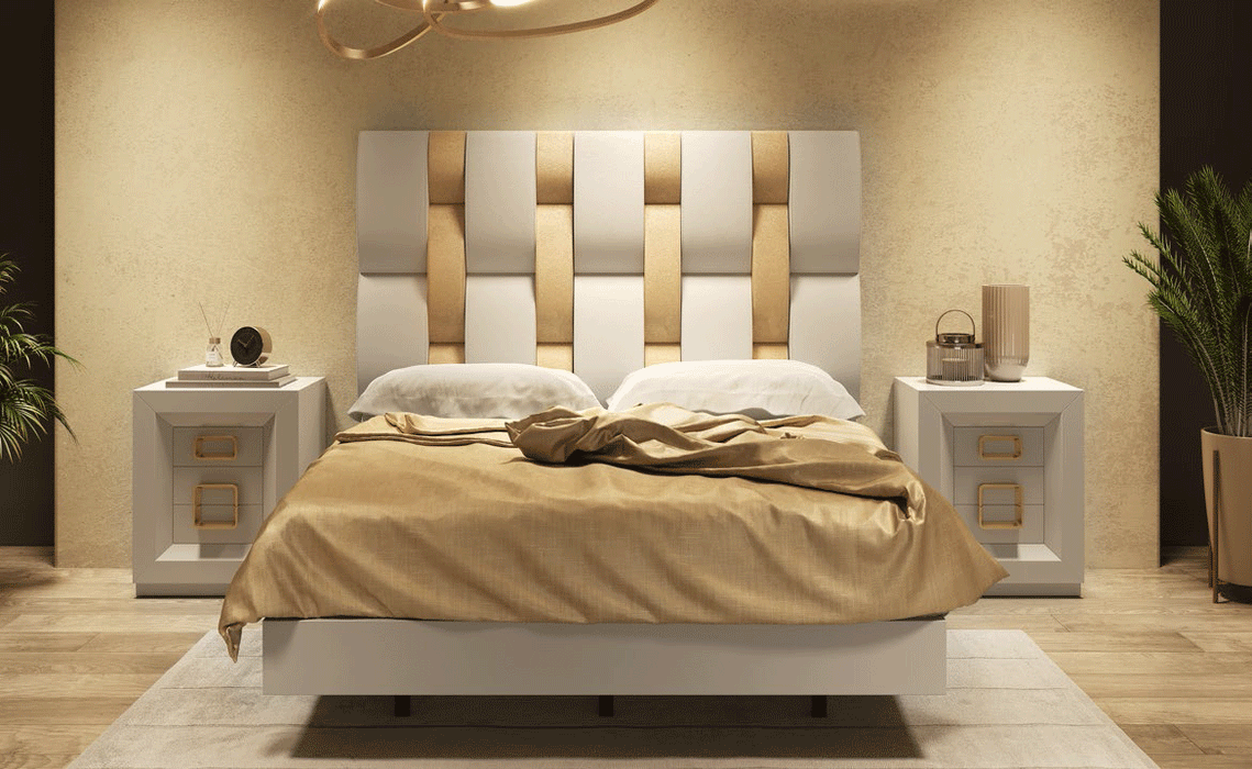 ESF Furniture - MX62 6 Piece Queen Bedroom Set with Headboard - MX62H-6SET