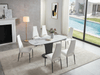 ESF Furniture - 2417 Dining Table 9 Piece Dining Room Set in White - 2417TABLEWHITE-9SET - GreatFurnitureDeal