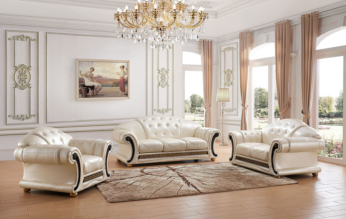 ESF Furniture - Apolo Pearl 3 Piece Living Room Set - APOLO3PEARL-3SET - GreatFurnitureDeal