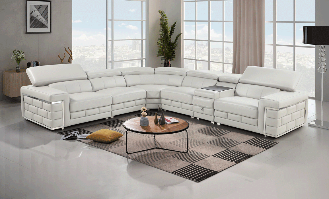 ESF Furniture - 378 Sectional in Light Grey - 378SECTIONAL - GreatFurnitureDeal
