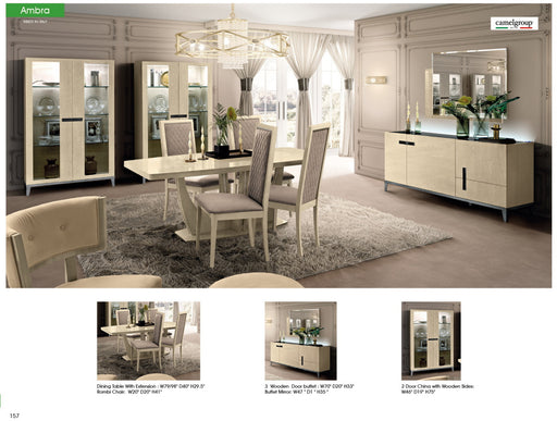ESF Furniture - Ambra 8 Piece Dining Room Set w-1ext - AMBRATABLE-8SET - GreatFurnitureDeal