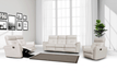 ESF Furniture - 8501 2 Piece w/Manual Recliner in White - 85012SNOWWHITE - GreatFurnitureDeal