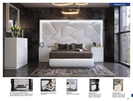 ESF Furniture - Majesty 6 Piece King Bedroom w/light and Kiu Cases - MAJESTYKS-6SET-KIU - GreatFurnitureDeal