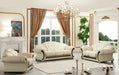 ESF Furniture - Apolo 3 Piece Living Room Set in Ivory - APOLO3IVORY-3SET - GreatFurnitureDeal