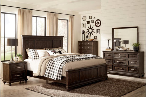 Homelegance - Cardano 5 Piece Queen Bedroom Set in Driftwood Charcoal - 1689-1-5SET - GreatFurnitureDeal