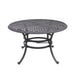 GFD Home - Aluminum 5-Piece Round Dining Set With 4 Arm Chairs, Gray - GreatFurnitureDeal
