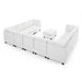 GFD Home - U shape Modular Sectional Sofa，DIY Combination，includes Seven Single Chair， Four Corner and One Ottoman，Ivory - GreatFurnitureDeal