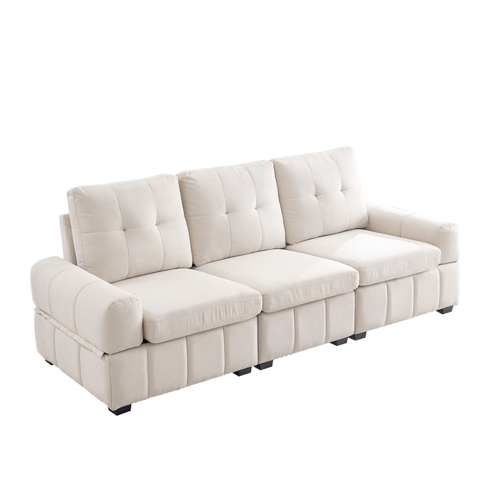 GFD Home -[Video] Welike 93" Modern Tufted living room sofa with storage space, High Back Height Upholstered Futon Sofa, for Apartment, Dorm, Reception - GreatFurnitureDeal