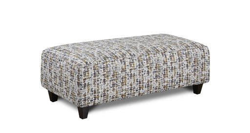 Southern Home Furnishings - Macarena Cadet Cocktail Ottoman in Multi - 100 Highrise Indigo Cocktail Ottoman - GreatFurnitureDeal