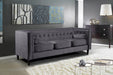 Meridian Furniture - Taylor Velvet Sofa in Grey - 642GRY-S - GreatFurnitureDeal