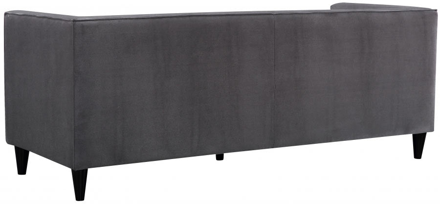 Meridian Furniture - Taylor Velvet Sofa in Grey - 642GRY-S - GreatFurnitureDeal